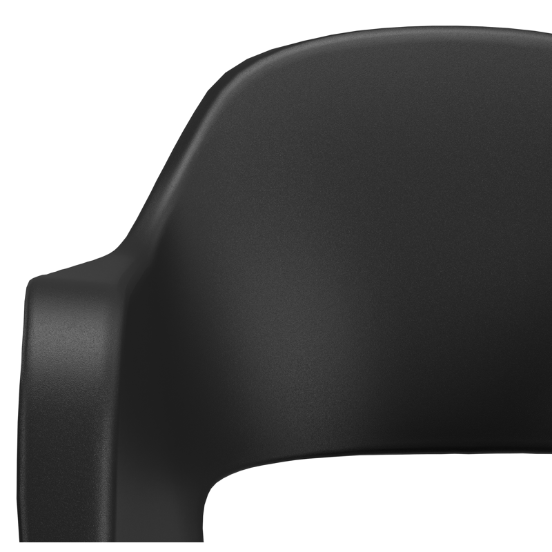 Chaise de jardin Artena en aluminium noir et matiére synthétique noir