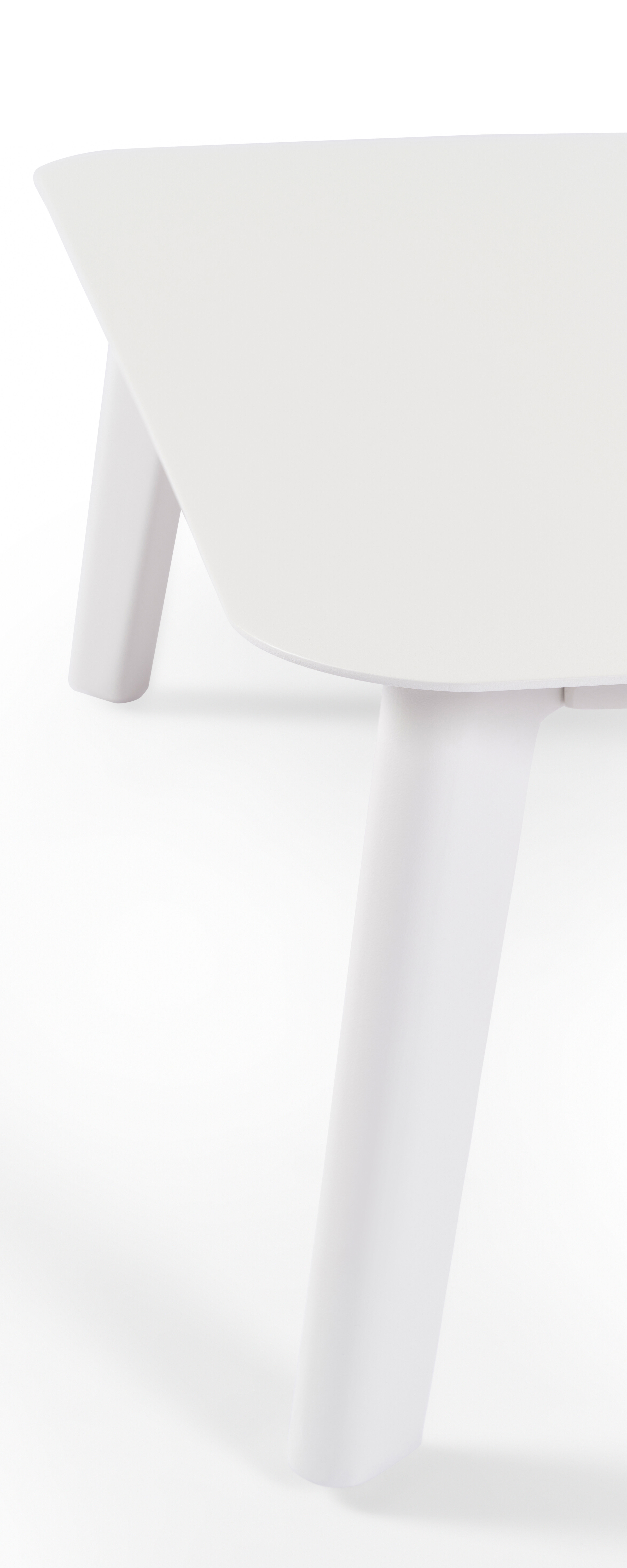 Mosa loungetafel in wit aluminium - L 85 x B 85 x H 30 cm