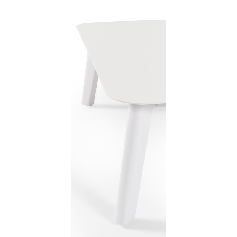 Mosa loungetafel in wit aluminium - L 85 x B 85 x H 30 cm