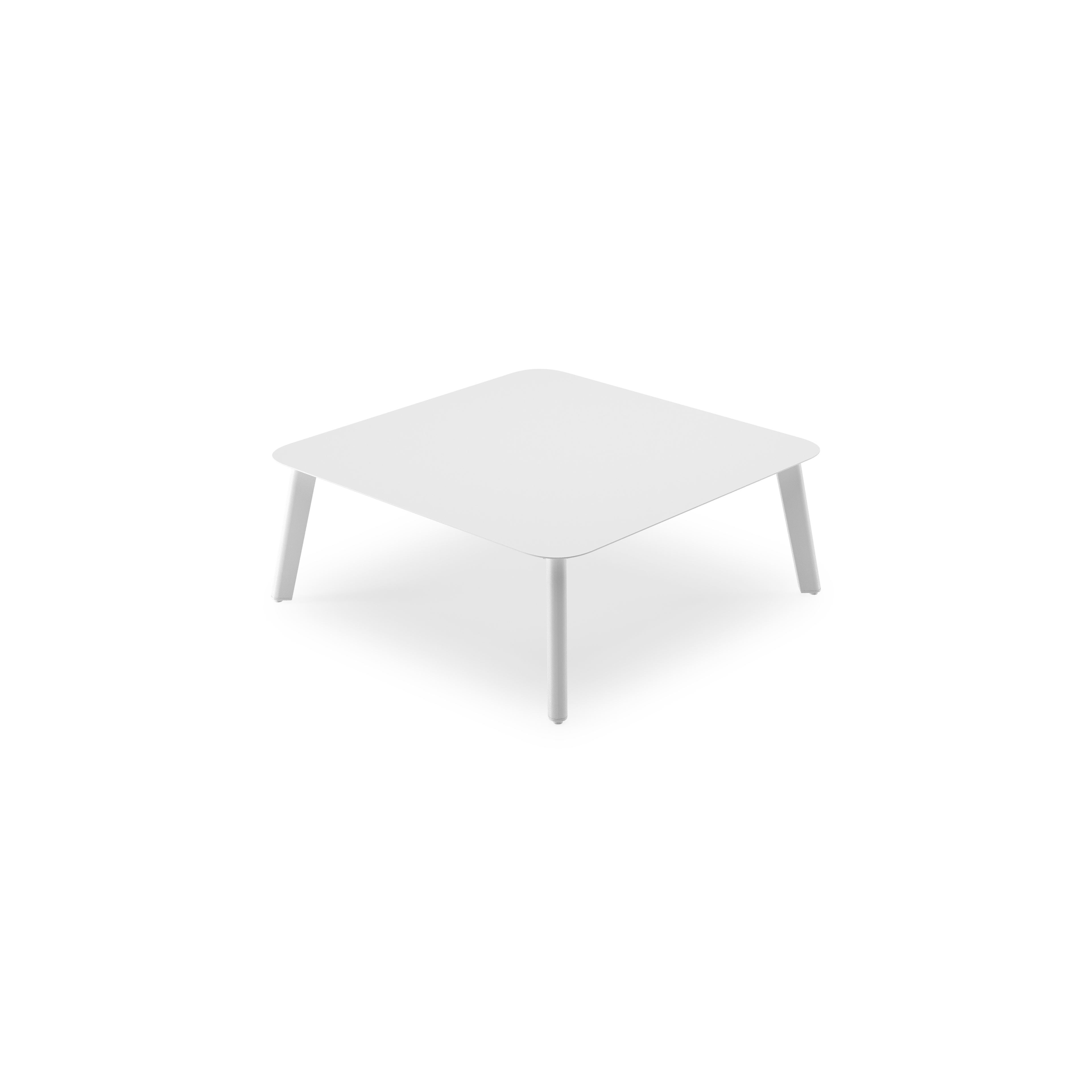Mosa loungetafel in wit aluminium - L 85 x B 85 x H 30 cm