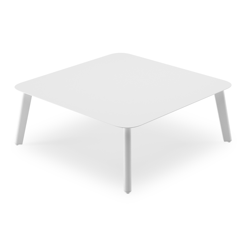 Mosa loungetafel in wit aluminium - L 85 x B 85 x H 30 cm