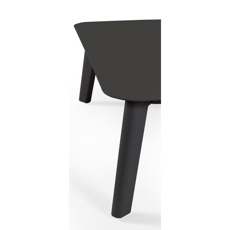 Mosa loungetafel in zwart aluminium - L 140 x B 85 x H 30 cm
