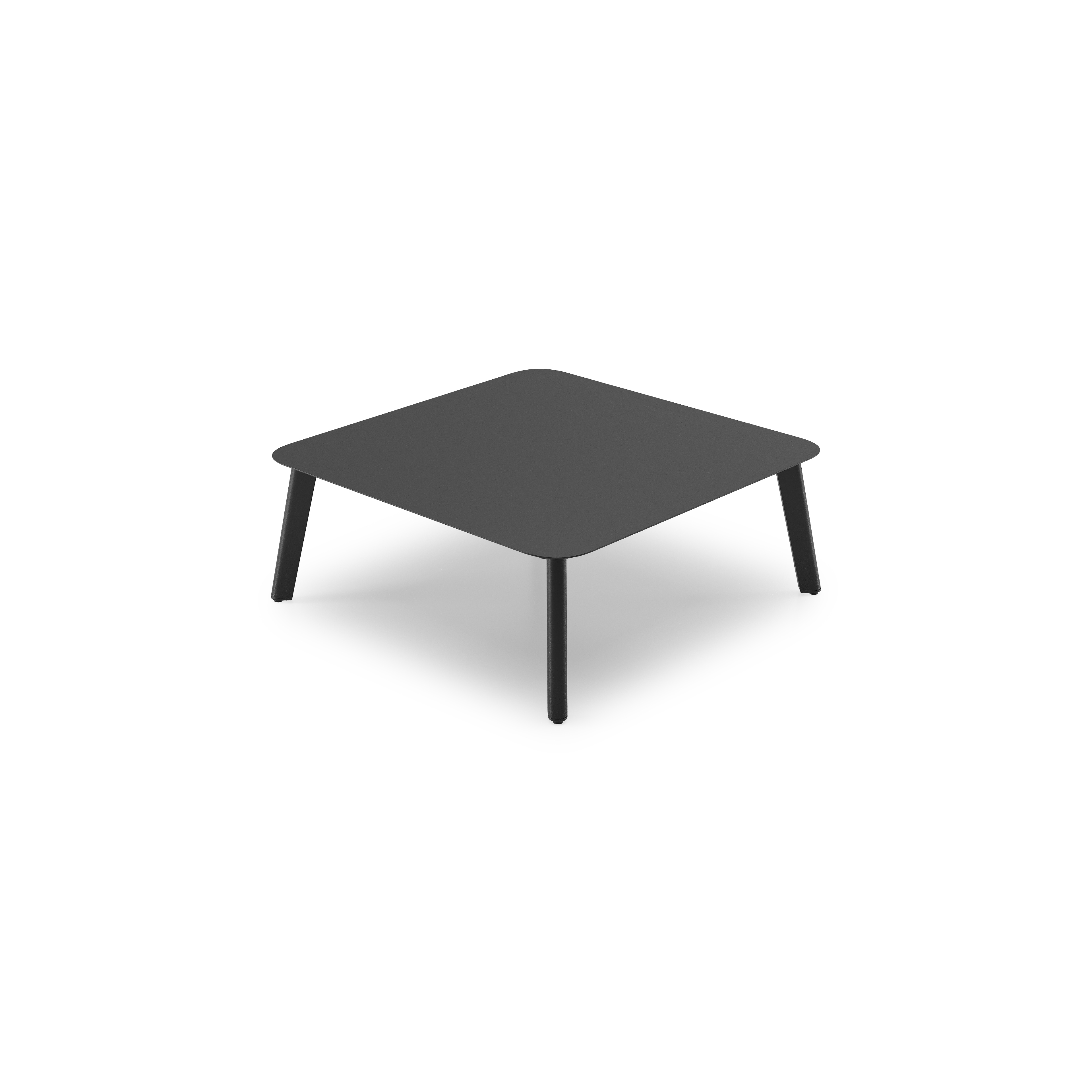 Table basse Mosa en aluminium noir - Lg. 85 x Lrg. 85 x Haut. 30 cm