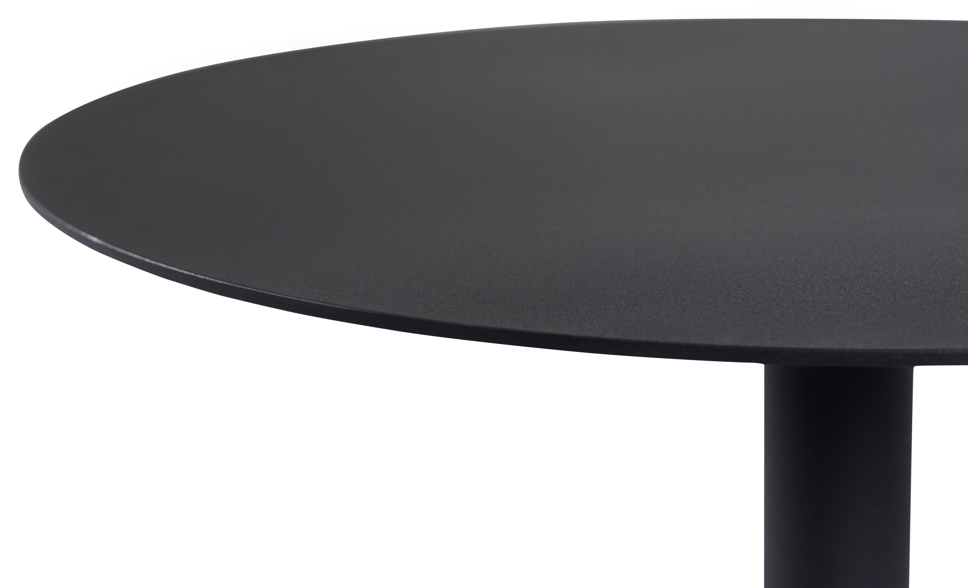 Table d'appoint Litta en aluminium noir - Diam. 43 x Haut. 50 cm