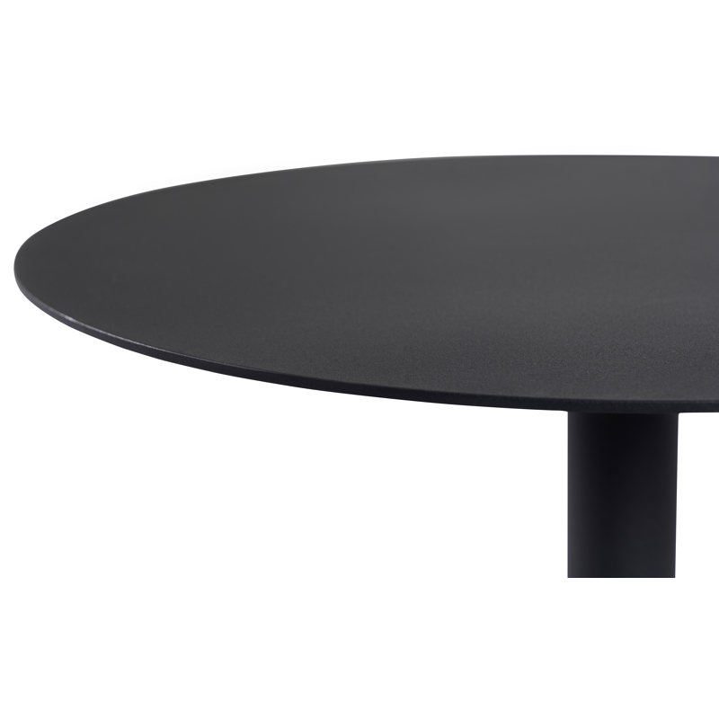 Table d'appoint Litta en aluminium noir - Diam. 43 x Haut. 50 cm
