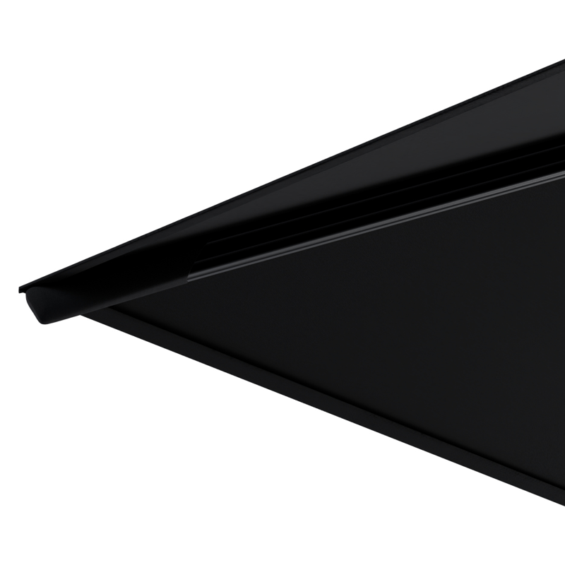 Parasol pendant Avola avec fonction tilt en aluminium noir avec toile de parasol en all weather sunbrella® premium noir - Larg1 300 x Larg2 300 cm (sans pied de parasol)