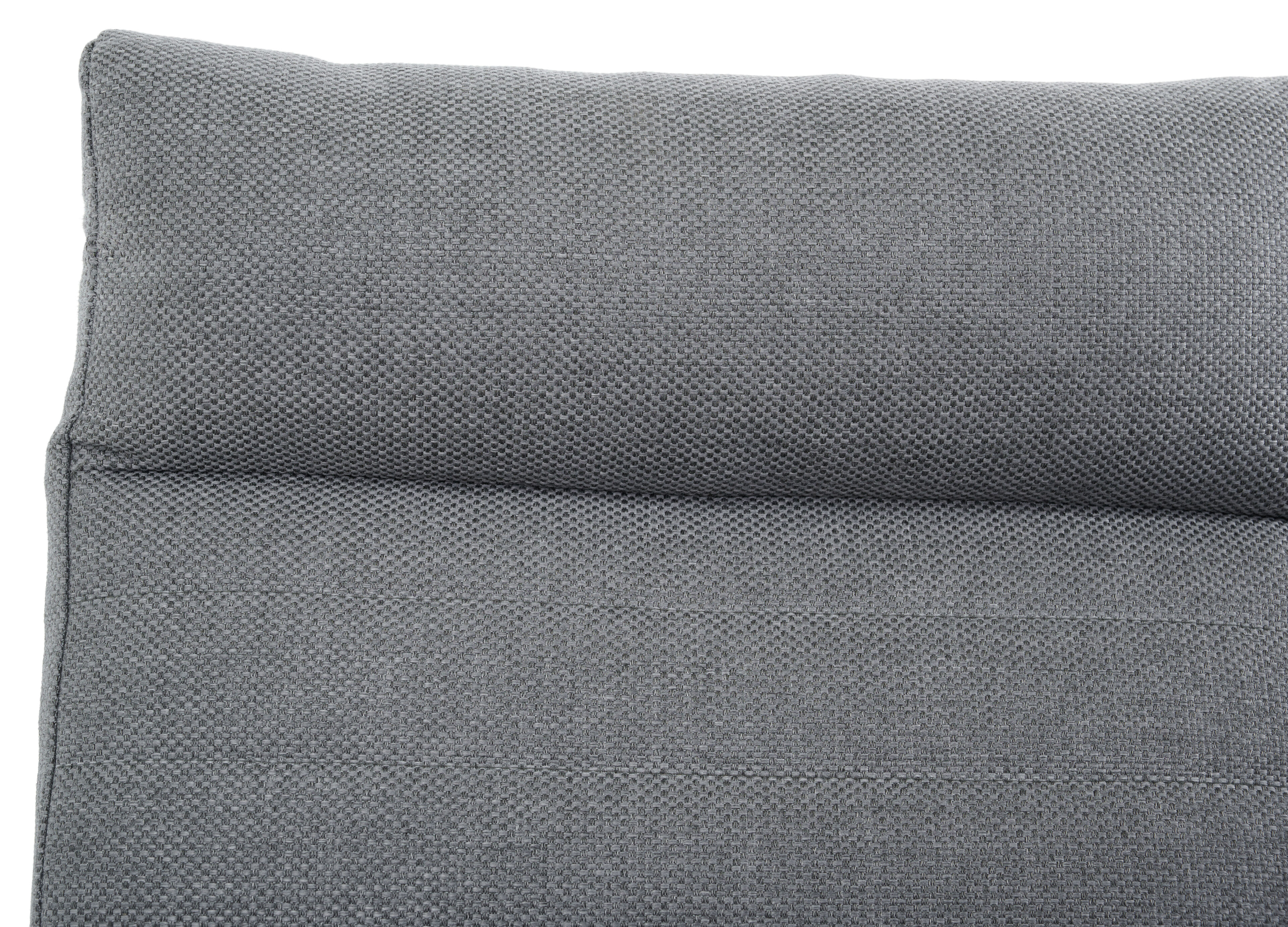 Fauteuil de jardin Prato 1-pl en aluminium noir avec coussin en weather+ textilène gris