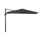 Avola zweefparasol met tiltfunctie in zwart aluminium met grijs All Weather Sunbrella® parasoldoek - L1 200 x L2 300 cm (zonder voet)