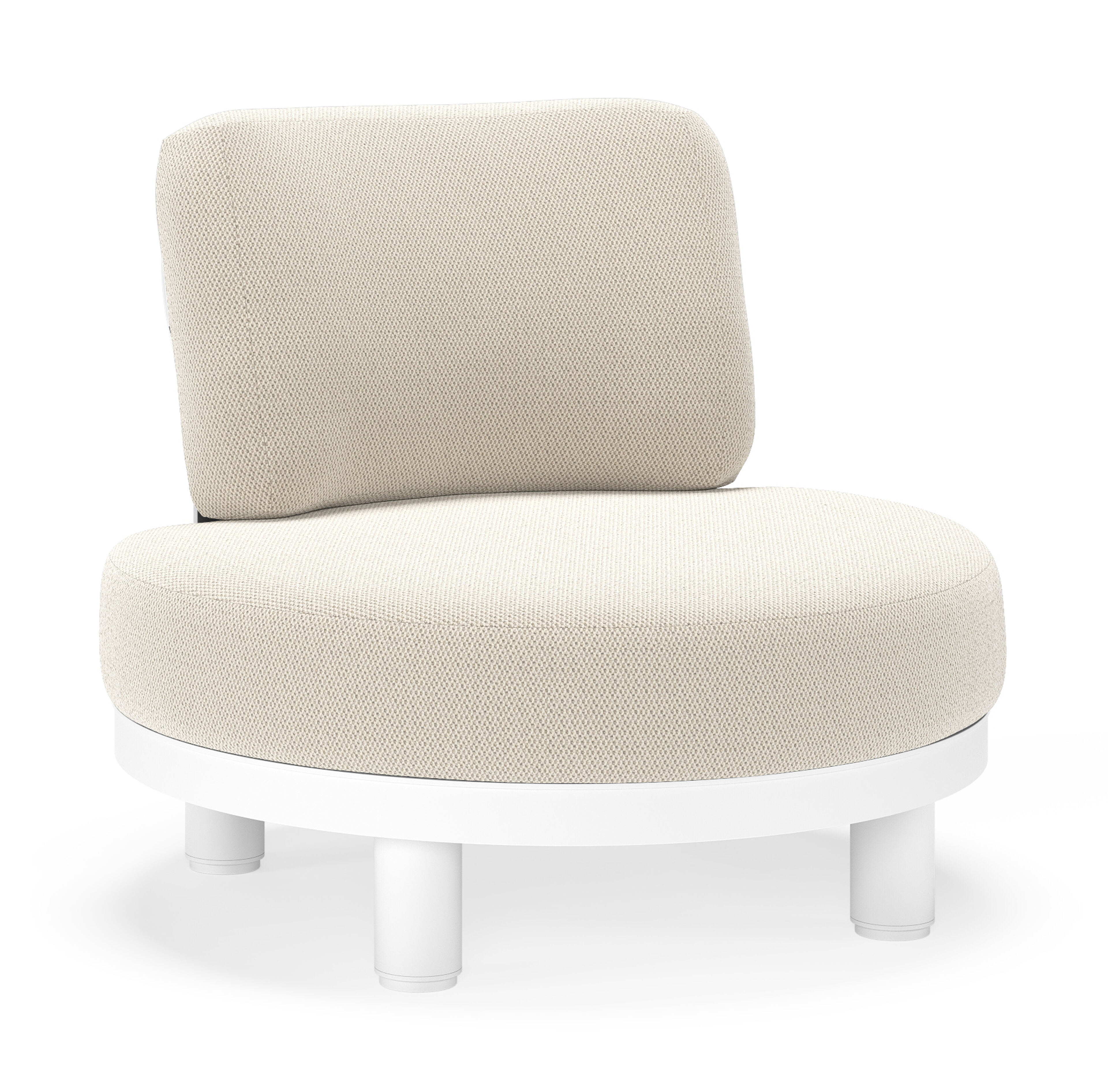 Donato loungestoel in wit aluminium met lopi marble all weather sunbrella® luxe kussen