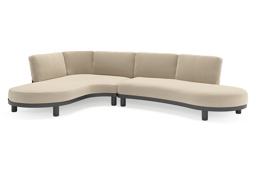 Chaise longue rechts + 2-zit organisch