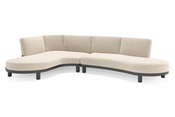 Chaise longue rechts + 2-zit organisch