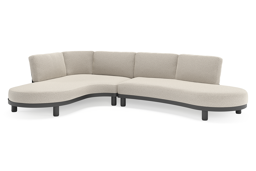 Chaise longue rechts + 2-zit organisch