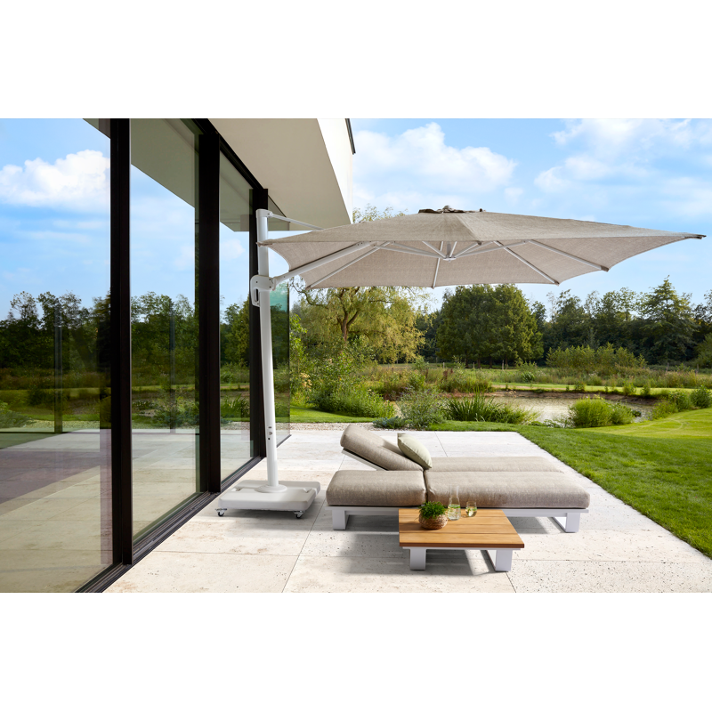 Pied de parasol Pedito blanc de 120 kg