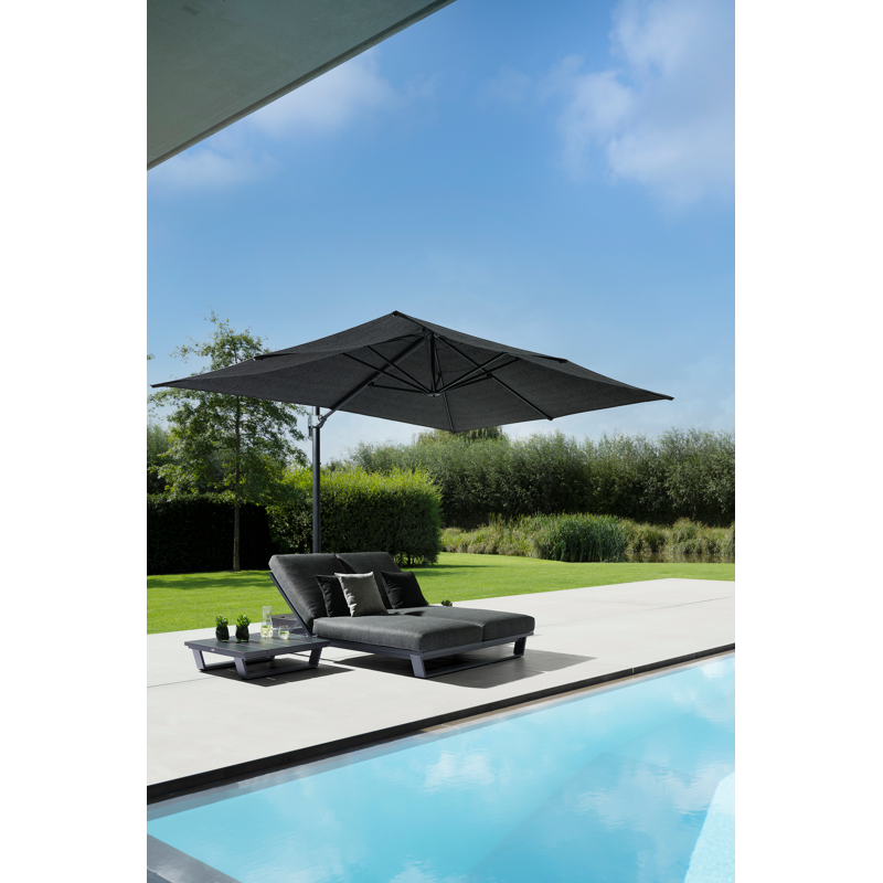 Pied de Parasol Lapido XL en béton noir de 160 kg