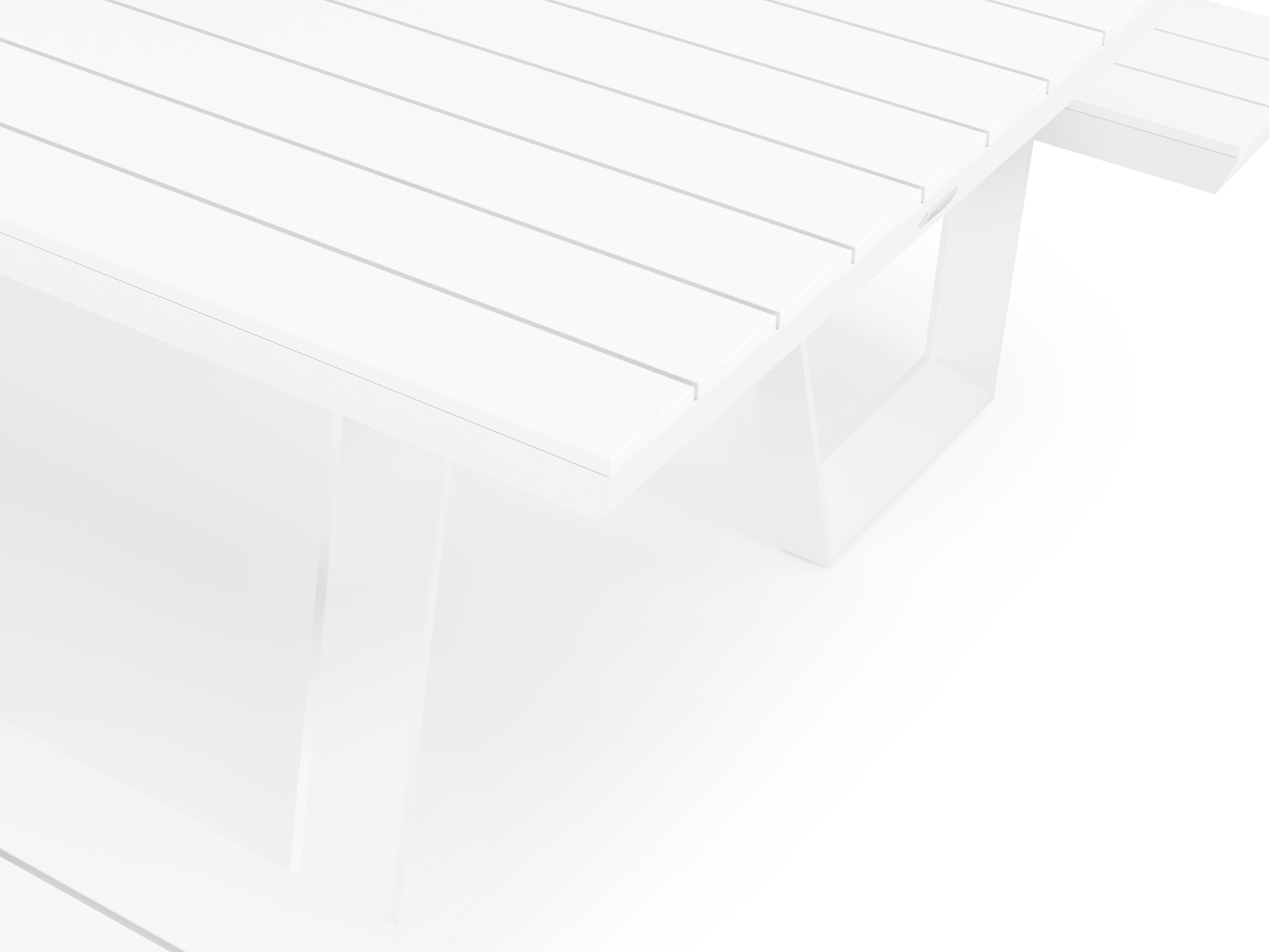Altura picknicktafel in wit aluminium - L 220 x B 174 x H 74 cm