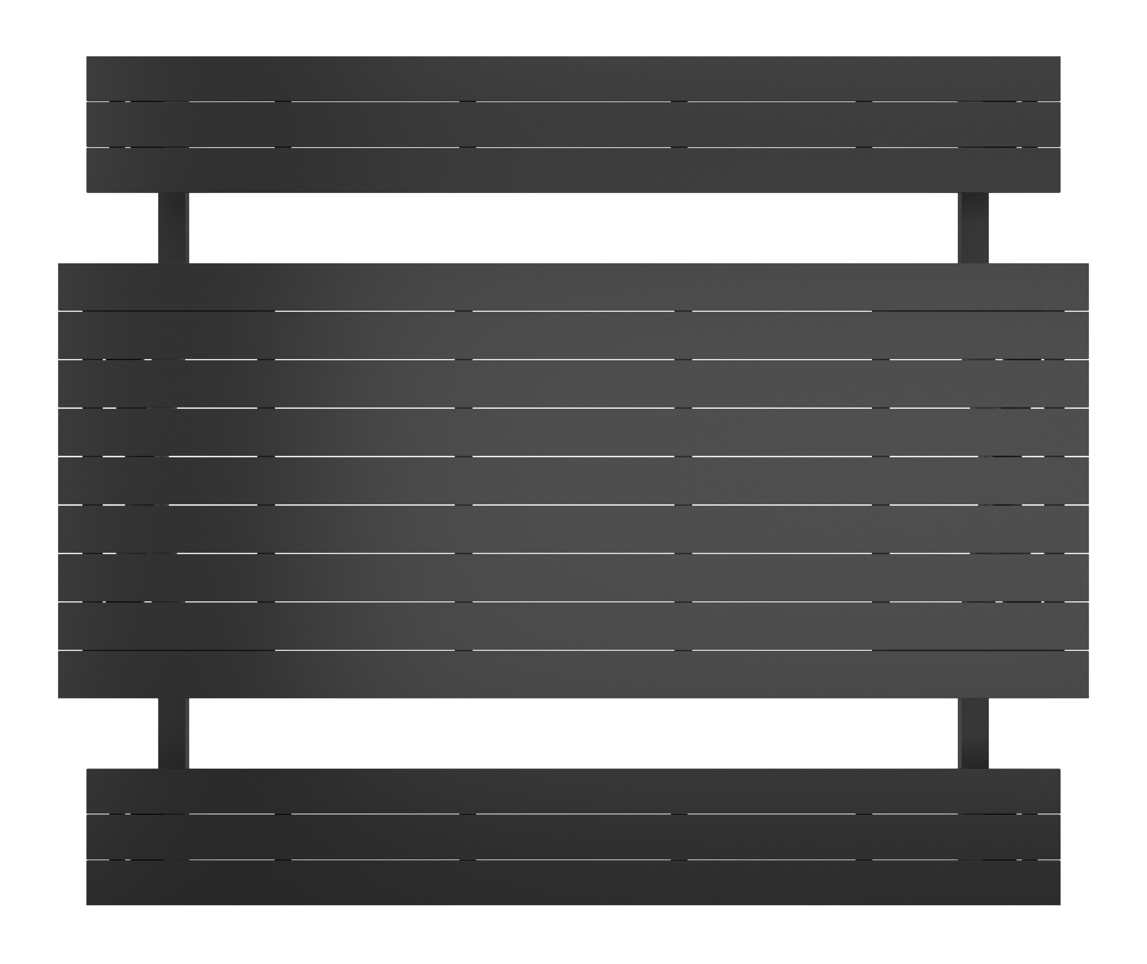 Altura picknicktafel in zwart aluminium - L 220 x B 174 x H 74 cm
