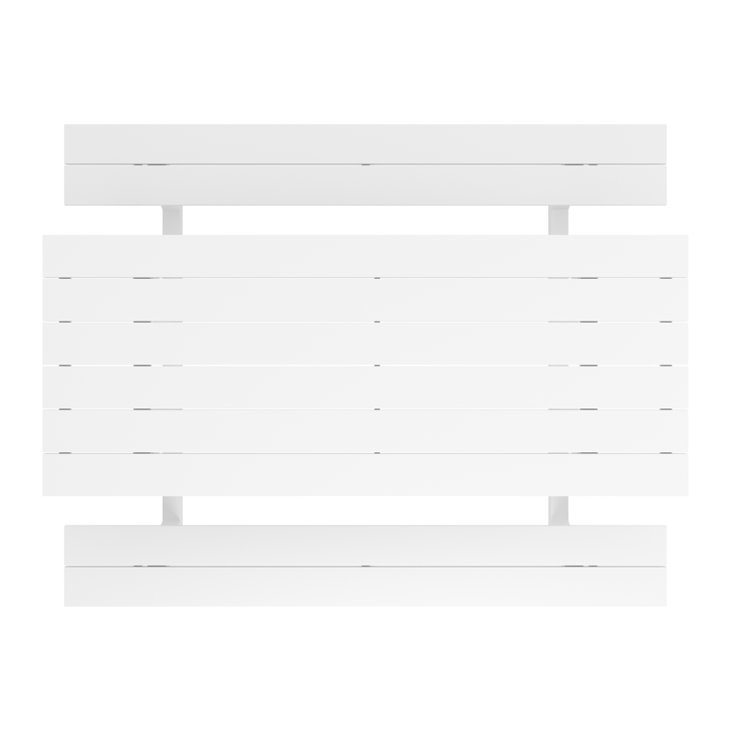 Felino picknicktafel in wit aluminium - L 220 x B 176 x H 76 cm