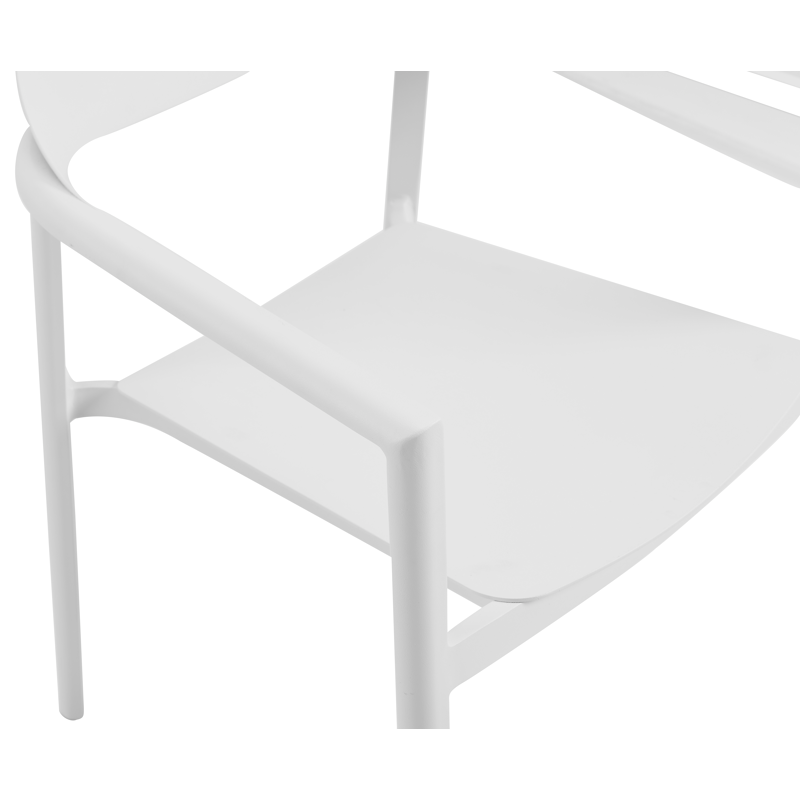 Fano (Piemonte) stapelbare tuinstoel in wit aluminium