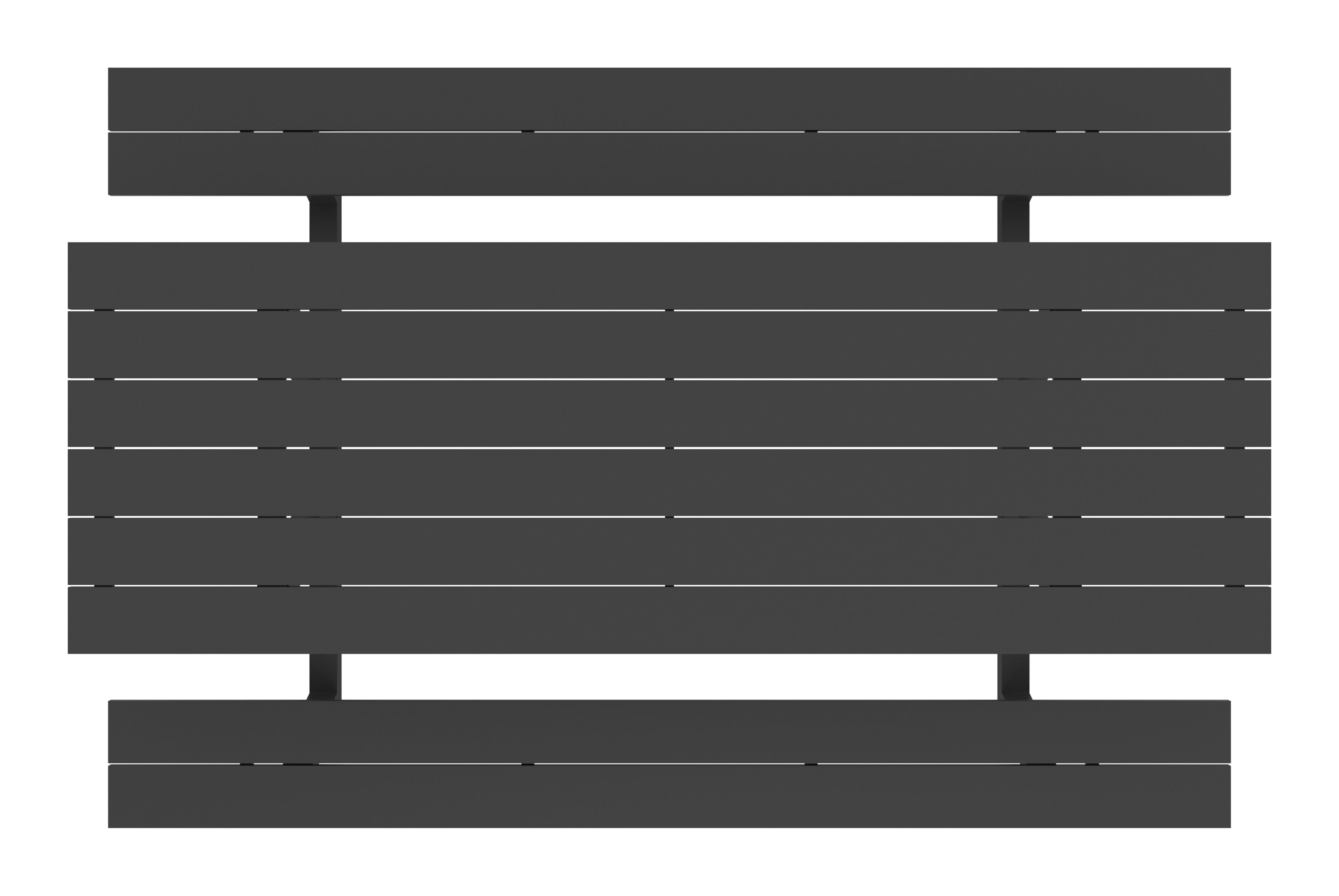 Table de pique-nique Felino en aluminium noir - Lg. 260 x Lrg. 176 x Haut. 76 cm