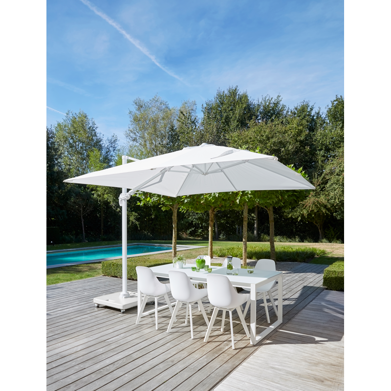 Chaise de jardin Mesa in aluminium blanc et matière synthétique blanc