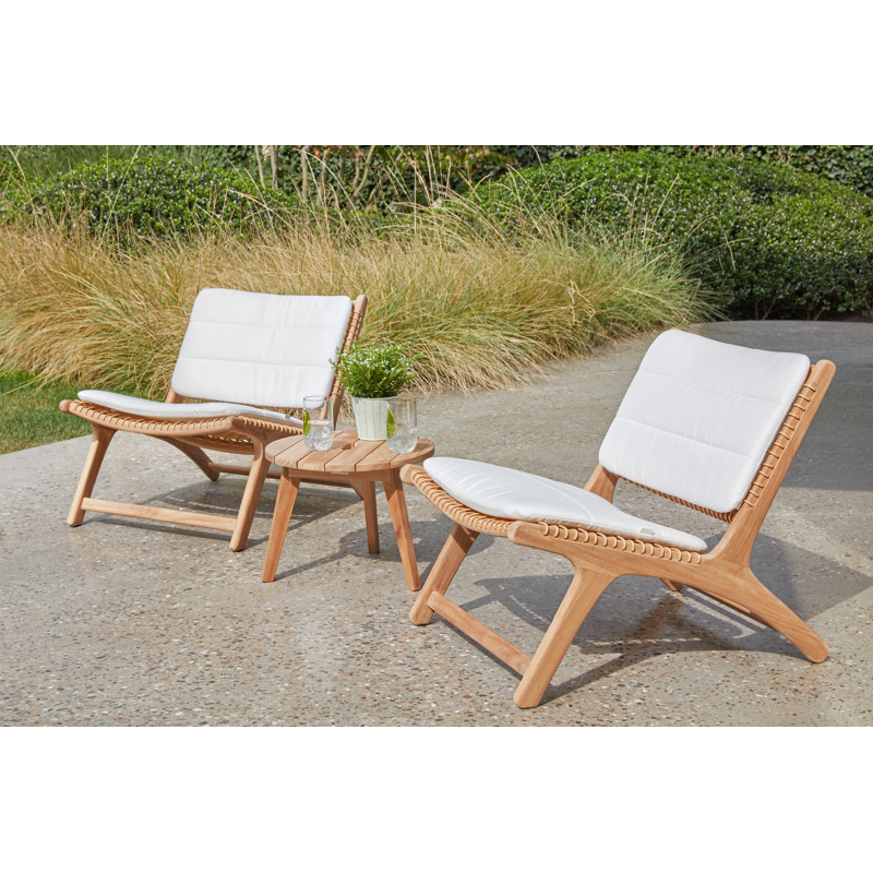 Fauteuil de jardin Cosito 1-pl en teck et résine tressée