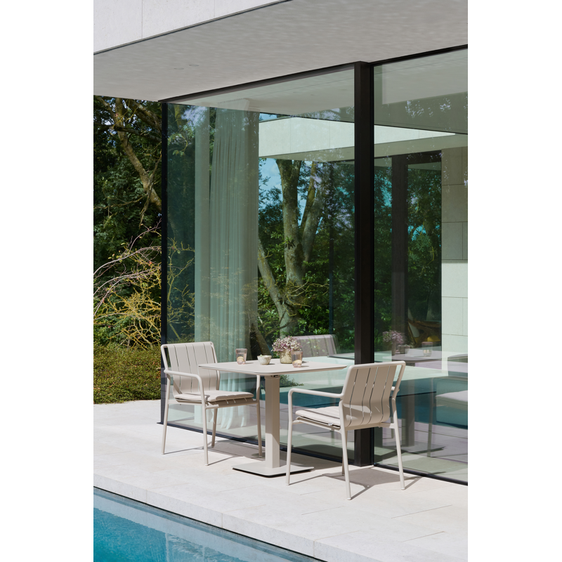 Bolito tuinstoel in beige aluminium