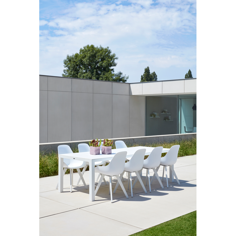 Chaise de jardin Mesa in aluminium blanc et matière synthétique blanc