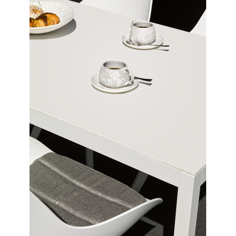 Chaise de jardin Mesa in aluminium blanc et matière synthétique blanc
