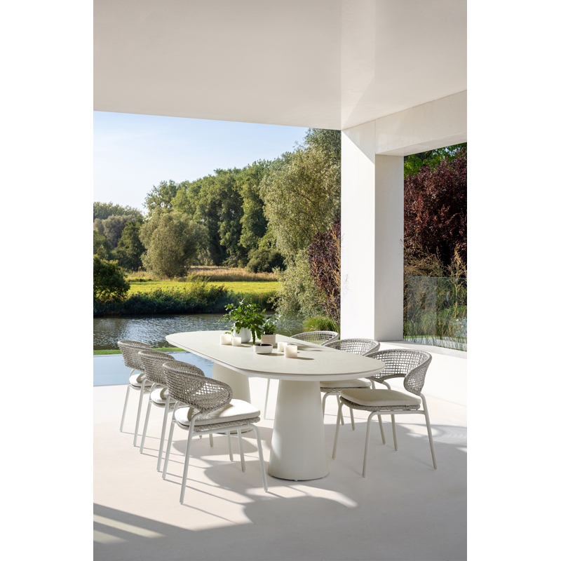 Coussin de chaise Donato XL en all weather sunbrella® luxe savane whisper