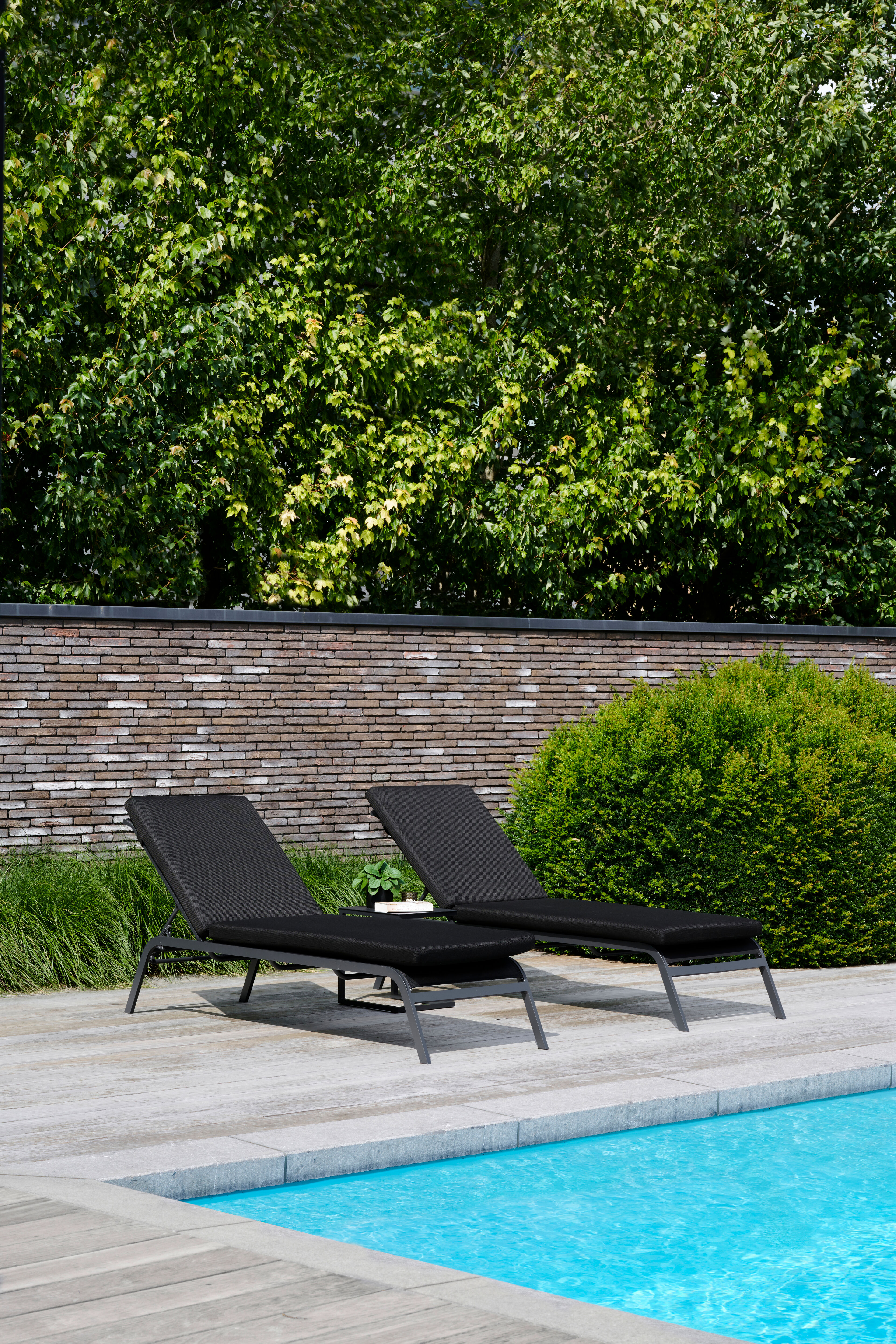 Caravelle/Bari ligbedkussen weather+ softtouch zwart