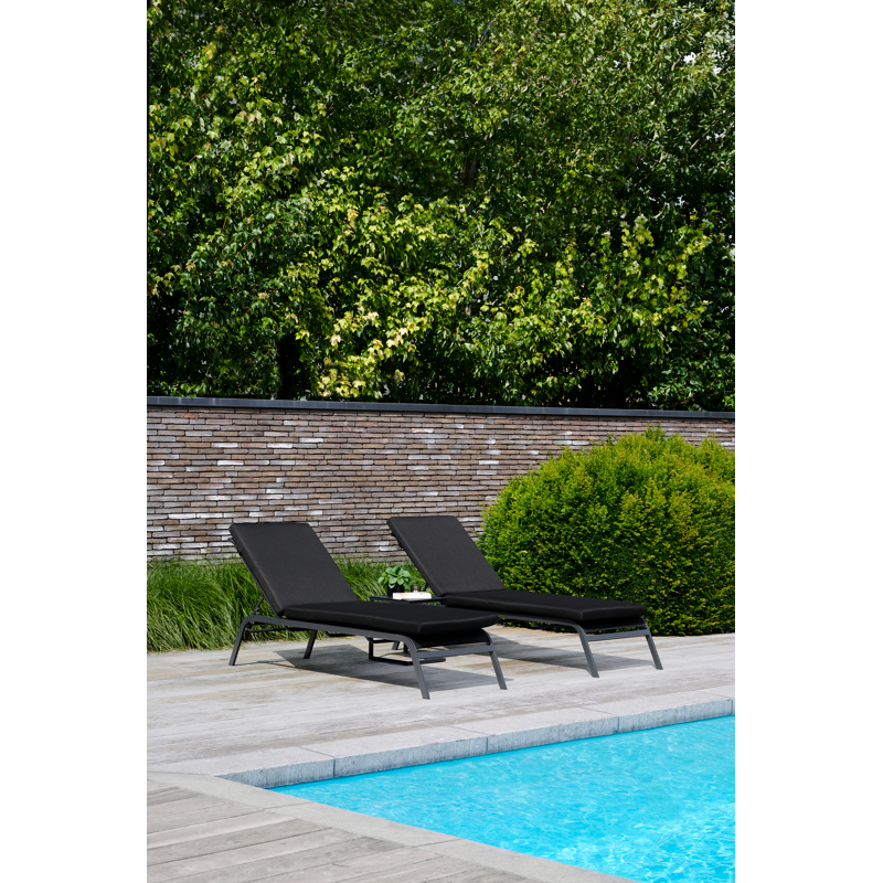 Caravelle/Bari ligbedkussen All Weather Olefin zwart