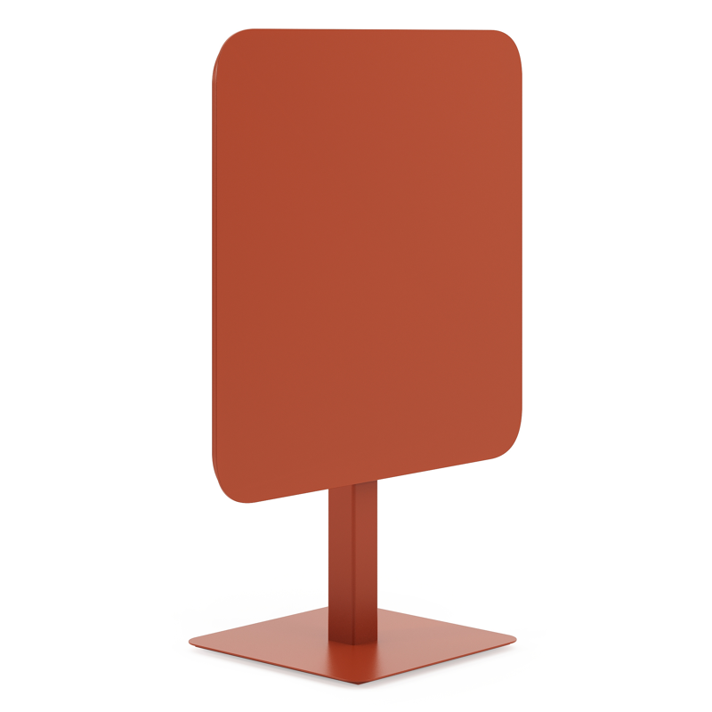 Table de jardin Fano inclinable en aluminium brun rouille - Lg. 80 x Lrg. 80 x Haut. 73 cm