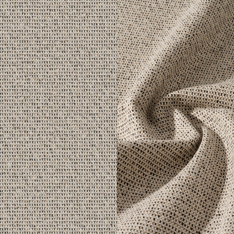 Orso loungebank in zwart aluminium en zwart verticaal geweven luxe vlakke rope met Firenze Sand all weather solica kussen