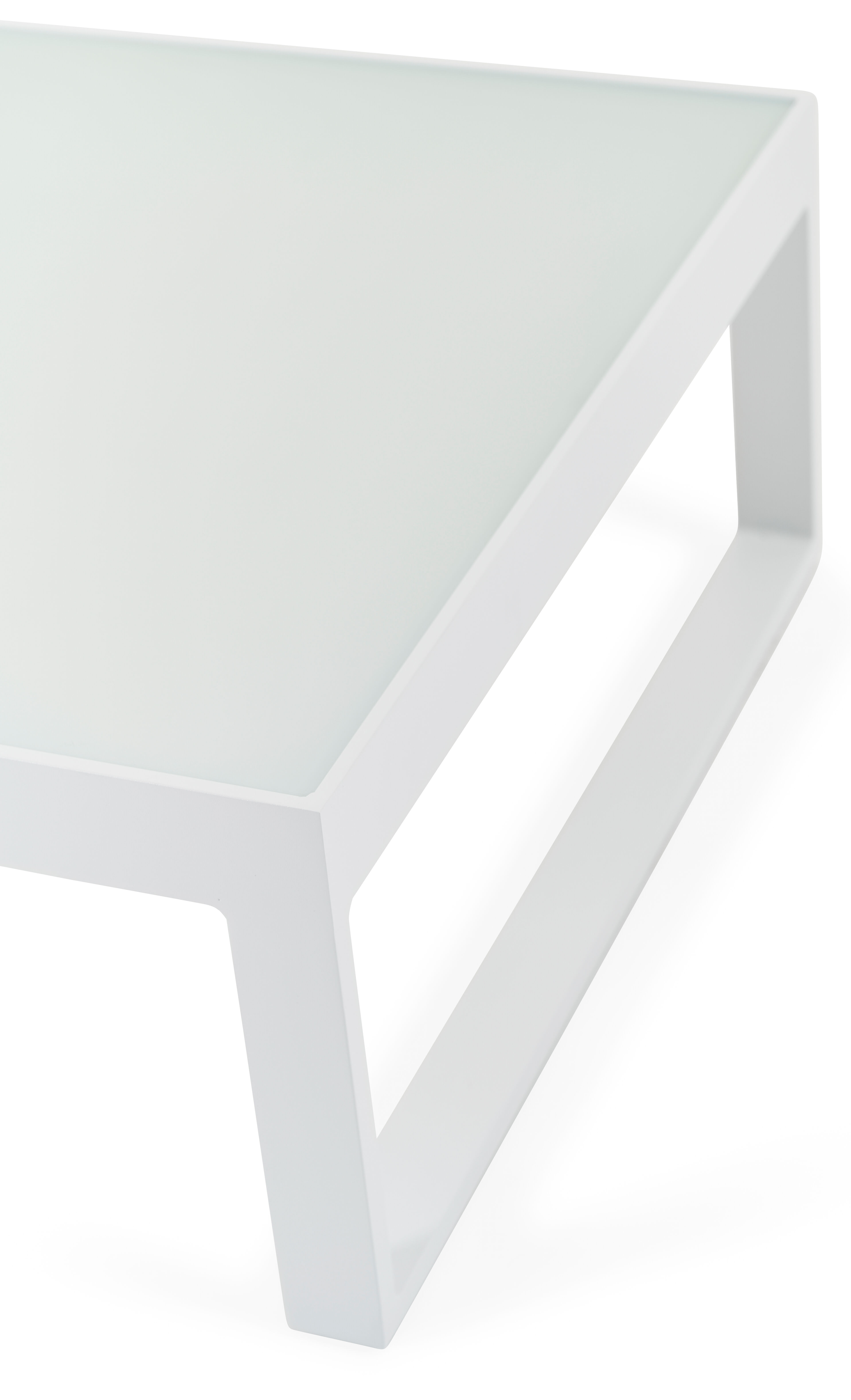 Caldela loungehoek in wit aluminium met grijs polyester kussens en loungetafel