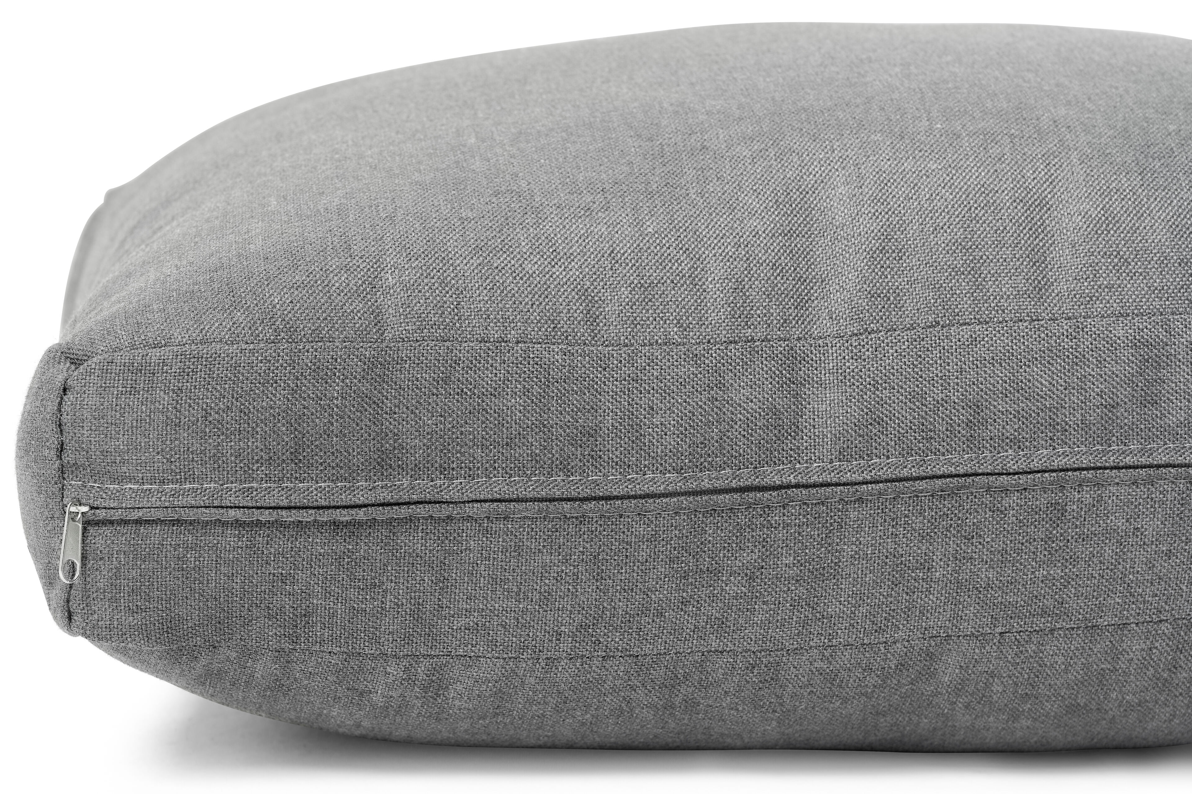 Fauteuil de jardin Merida en aluminium blanc avec coussin en polyester gris