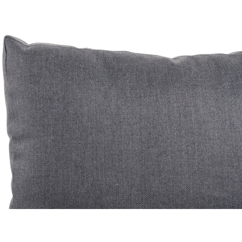 Toma loungezetel 1-zit in zwart aluminium met grijs polyester kussen