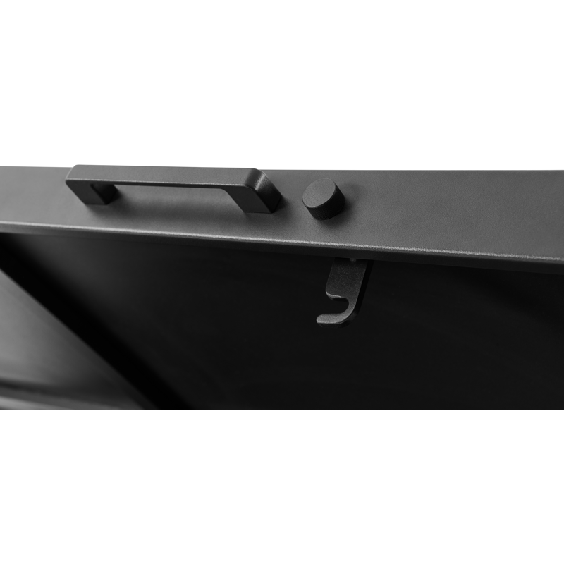 boîte de rangement de jardin aluminium noir Larg. 164 x Prof. 84 x H 99 cm