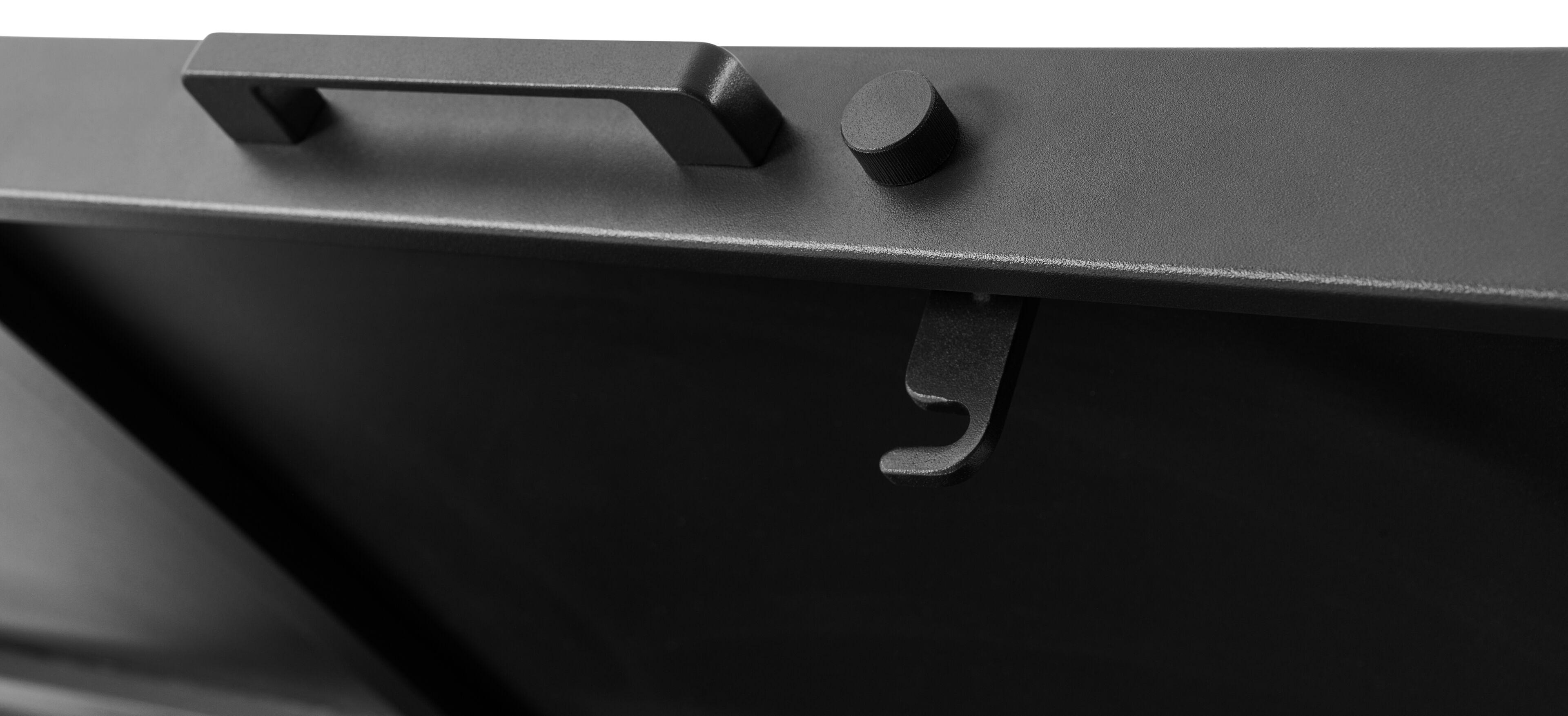 boîte de rangement de jardin aluminium noir Larg. 164 x Prof. 84 x H 99 cm