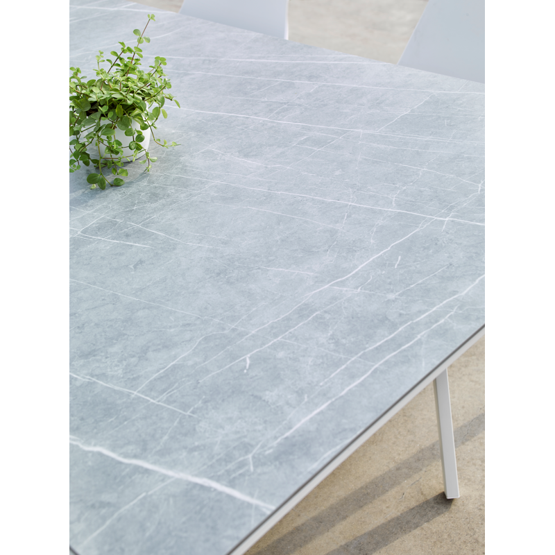 Chaise de jardin Mesa in aluminium blanc et matière synthétique blanc