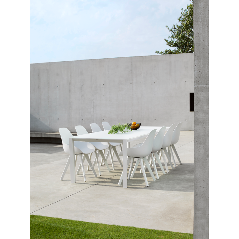 Chaise de jardin Mesa in aluminium blanc et matière synthétique blanc