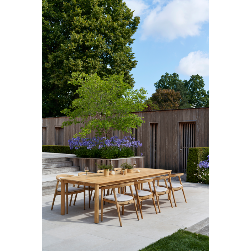 Orso tuintafel rechthoekig afgerond in teak - L 290 x B 110 x H 75 cm