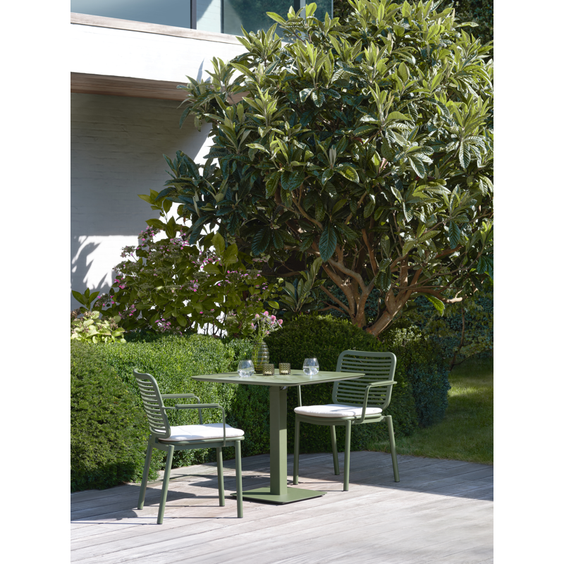 Fano stapelbare tuinstoel in groen aluminium