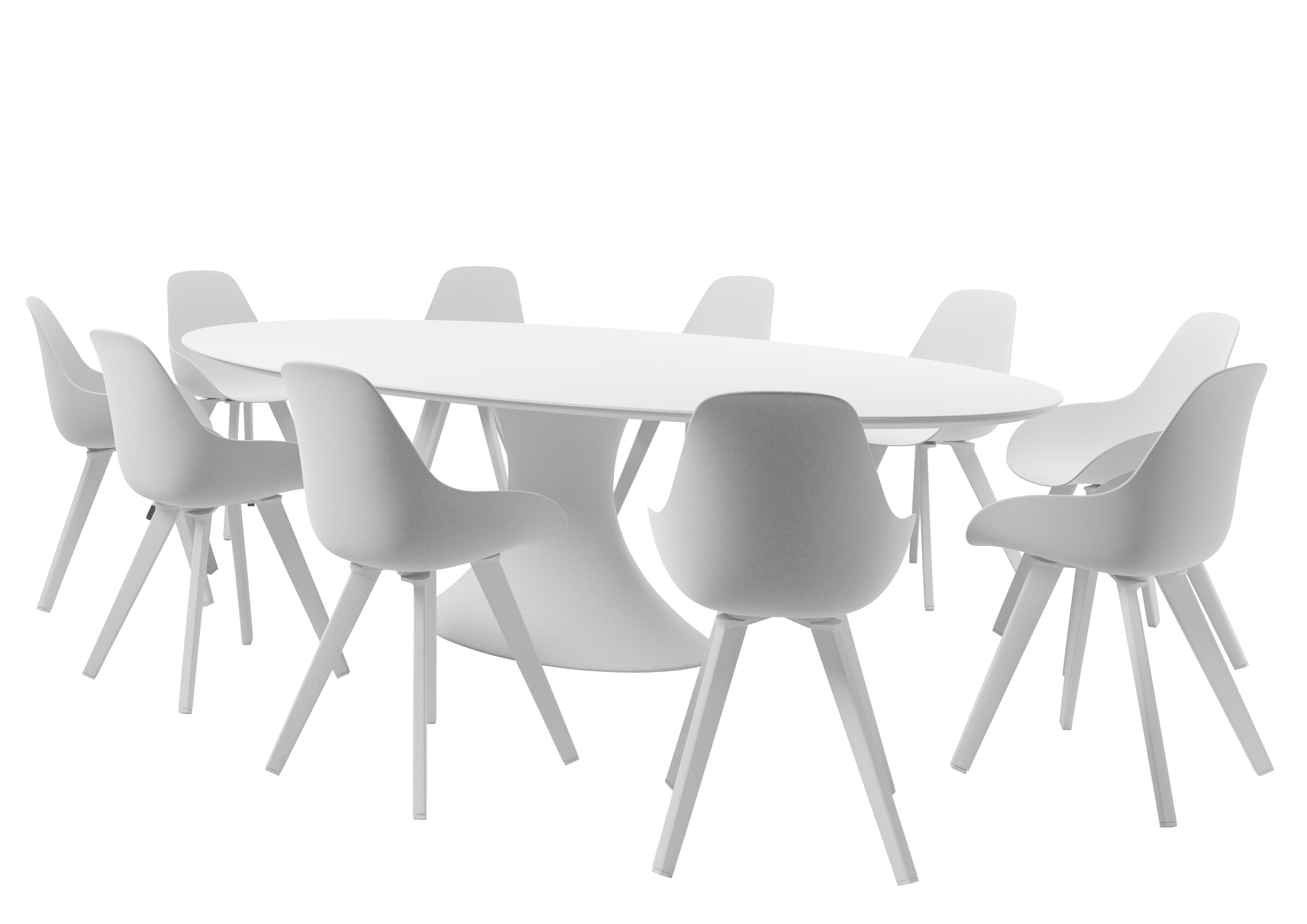 Mesa tuinstoel in wit aluminium en wit kunststof