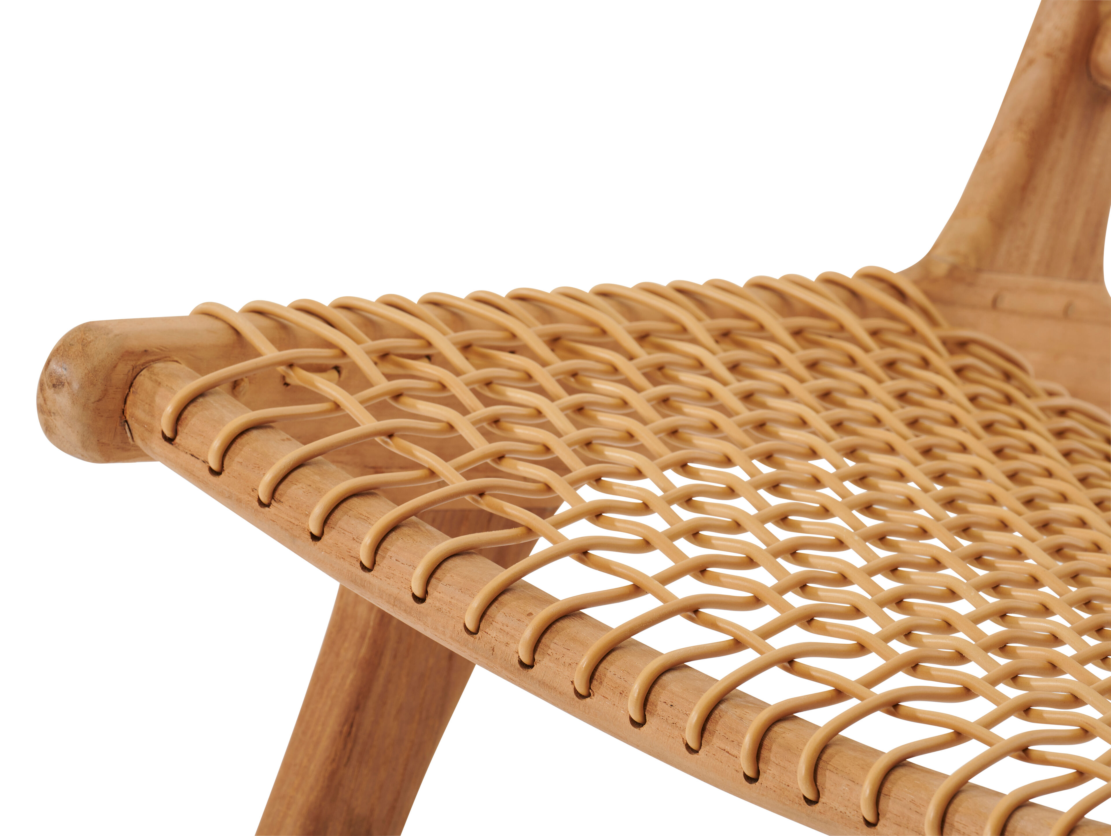 Fauteuil de jardin Cosito 1-pl en teck et résine tressée