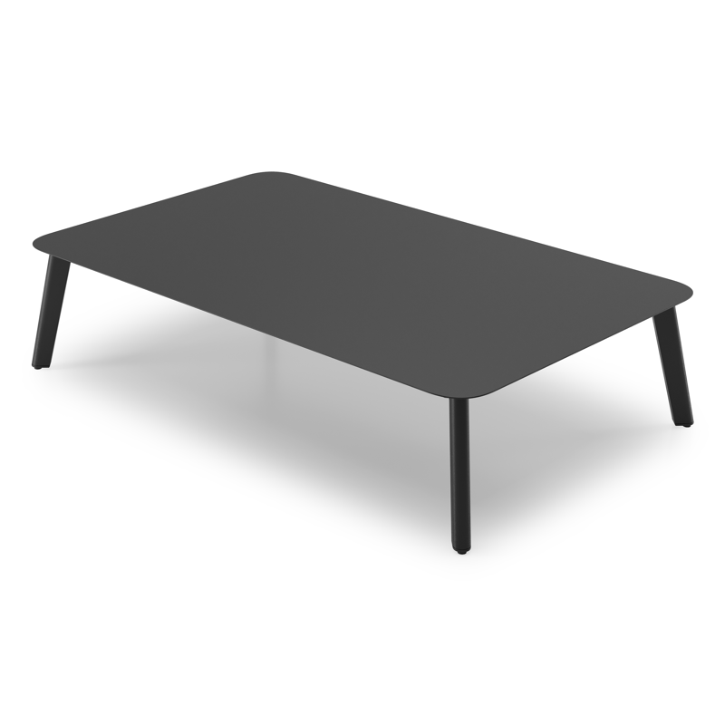 Mosa loungetafel in zwart aluminium - L 140 x B 85 x H 30 cm