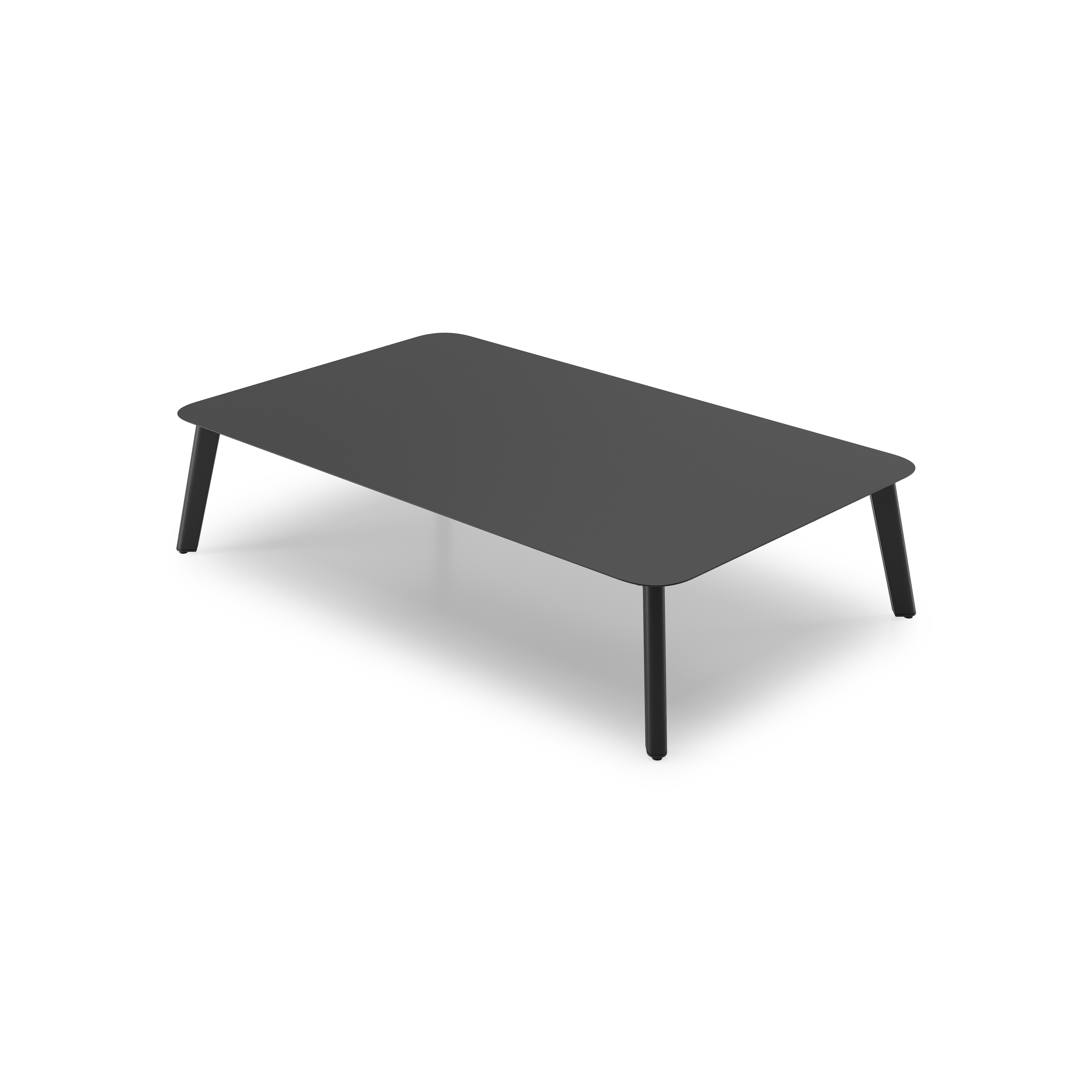Mosa loungetafel in zwart aluminium - L 140 x B 85 x H 30 cm