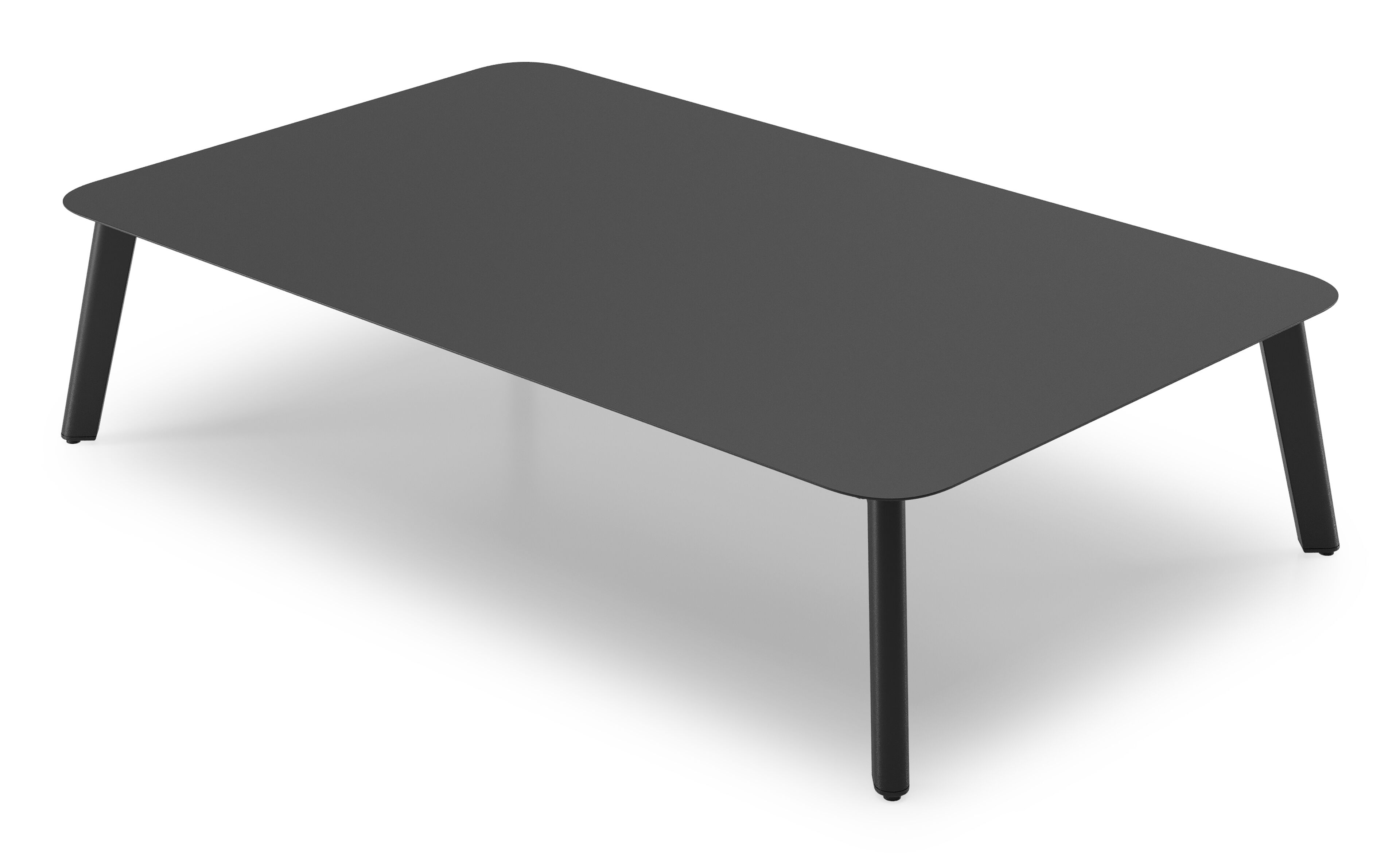 Mosa loungetafel in zwart aluminium - L 140 x B 85 x H 30 cm