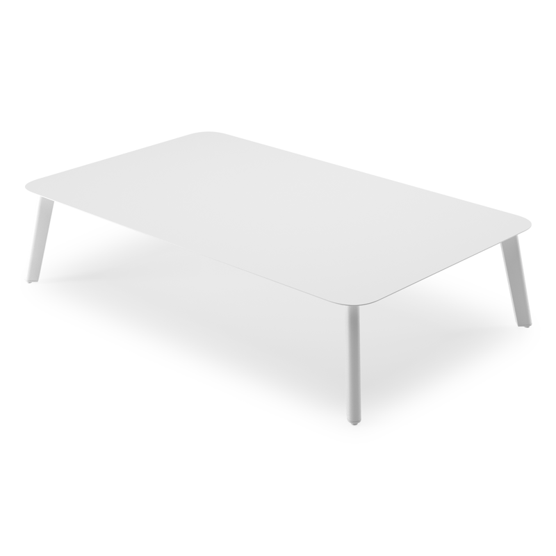 Mosa loungetafel in wit aluminium - L 140 x B 85 x H 30 cm