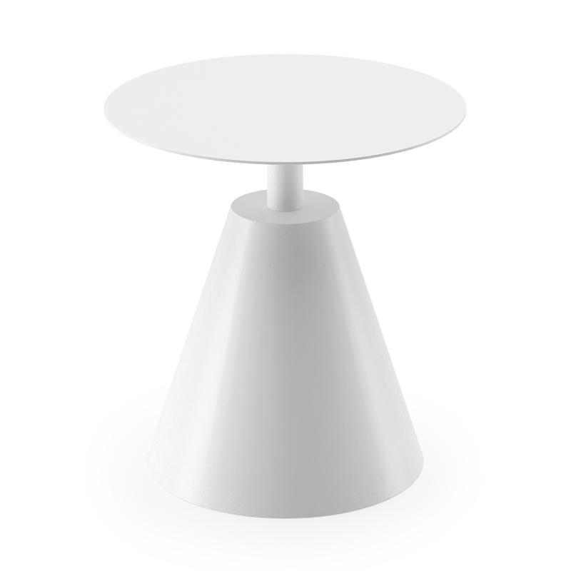 Lucca bijzettafel in wit aluminium - Dia. 50 x H 50 cm