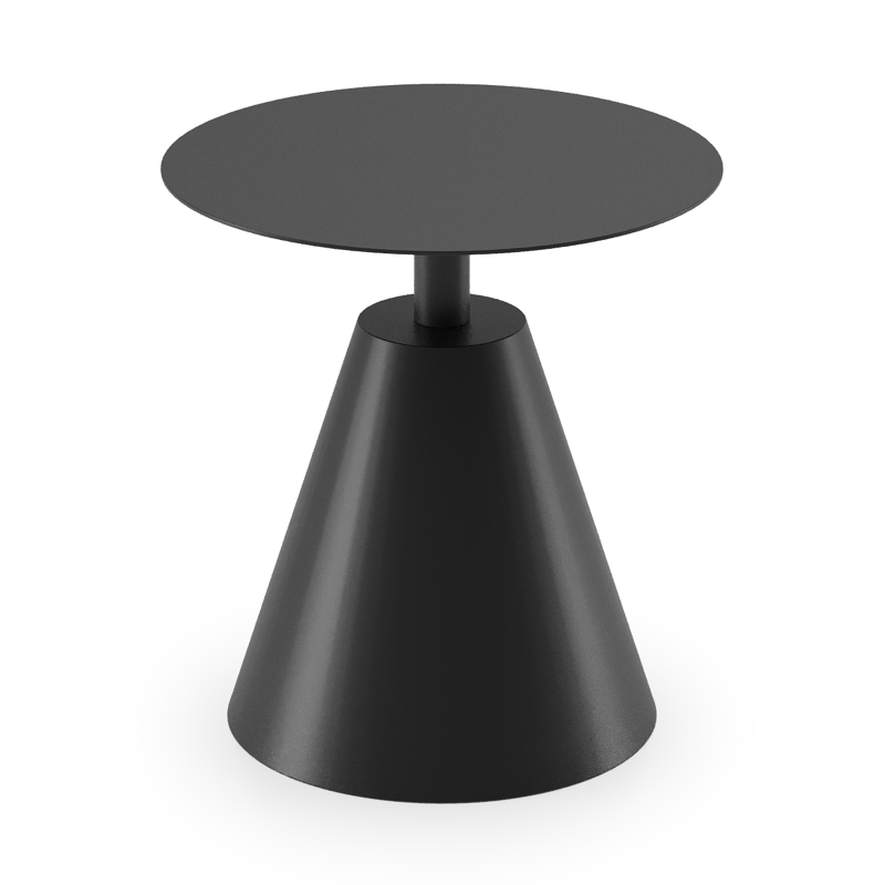 Lucca bijzettafel in zwart aluminium - Dia. 50 x H 50 cm